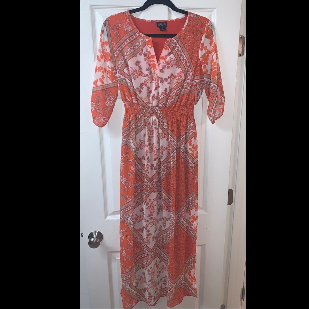 Summer/Spring Paisley Print  Maxi Dress